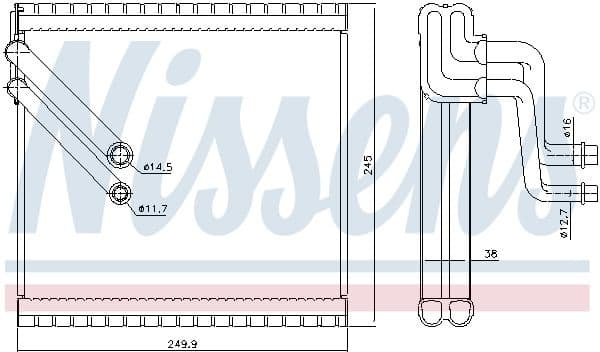 Evaporator, air conditioning 92409
