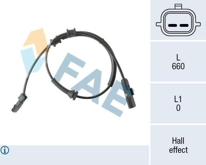Sensor, wheel speed 78569