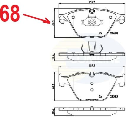 Brake pads front CBP06097