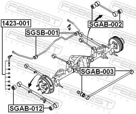 Mounting, control/trailing arm SGAB-012 - image 2