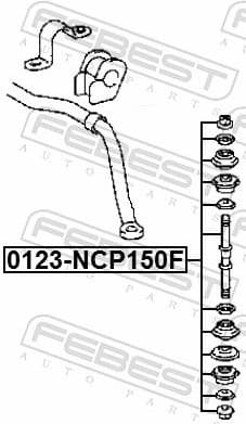 Link/Coupling Rod, stabiliser bar 0123-NCP150F - image 2