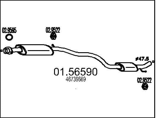 Centre Muffler 01.56590