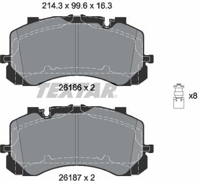 Brake Pad Set, disc brake Q+ 2618601