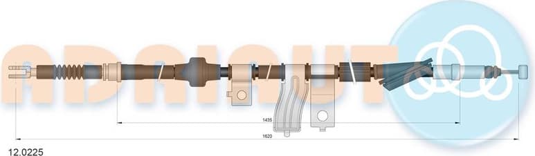 Cable Pull, parking brake 12.0225