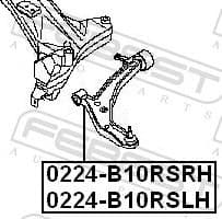 Control/Trailing Arm, wheel suspension 0224-B10RSRH - image 2