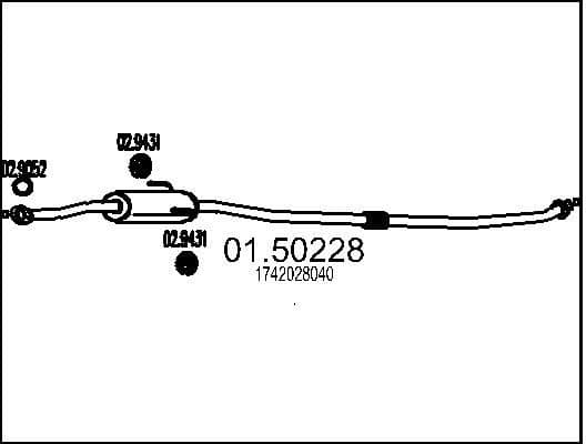 Centre Muffler 01.50228