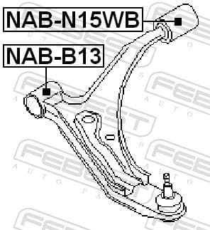 Mounting, control/trailing arm NAB-N15WB - image 2