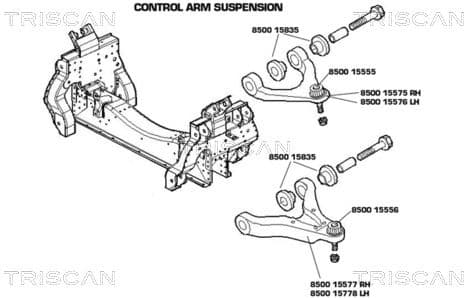 Control/Trailing Arm, wheel suspension 8500 15576