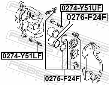 Guide Bolt, brake caliper 0274-Y51UF - image 2