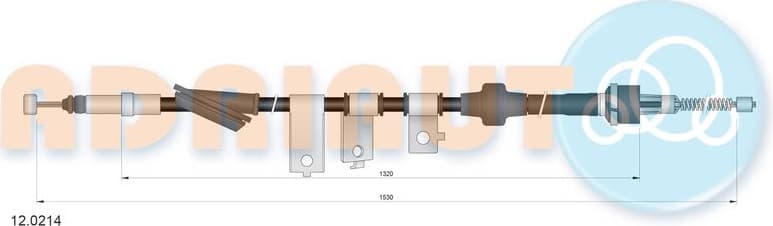 Cable Pull, parking brake 12.0214