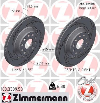 Brake Disc BLACK Z 100.3309.53