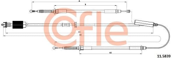 Cable Pull, parking brake 92.11.5839