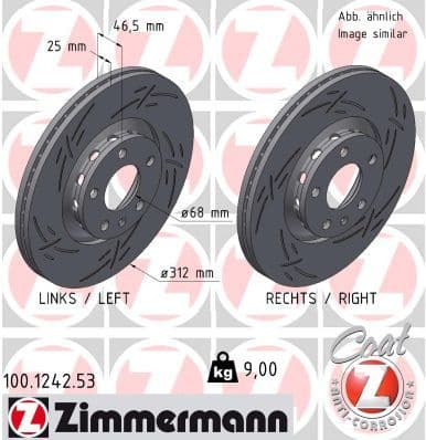 Brake Disc BLACK Z 100.1242.53