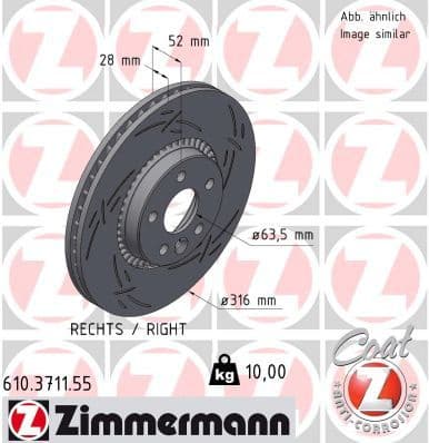 Brake Disc BLACK Z 610.3711.55
