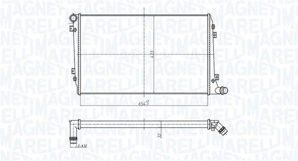 Radiator, engine cooling 350213167300