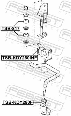 Mounting, stabiliser bar TSB-KDY280F - image 2
