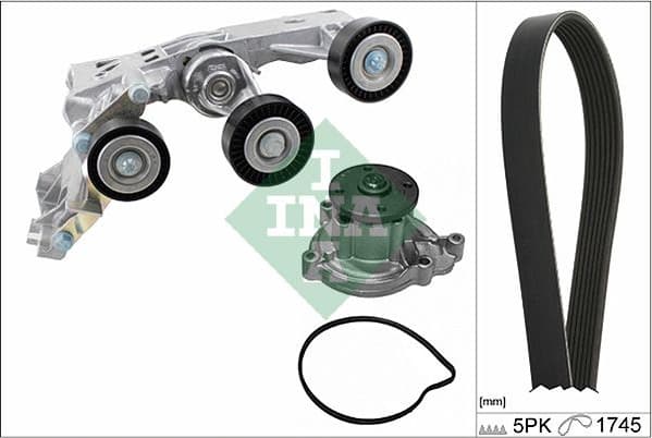 Water Pump + V-ribbed Belt Kit 529 0148 30