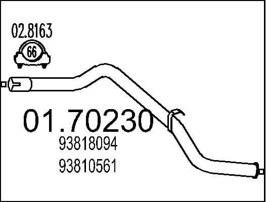 Exhaust Pipe 01.70230
