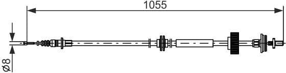 Cable Pull, parking brake 1 987 482 791