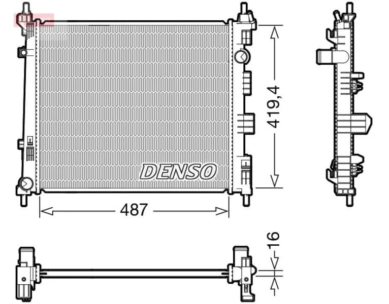 Radiator, engine cooling DRM46069