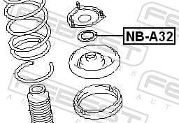 Rolling Bearing, suspension strut support mount NB-A32 - image 2