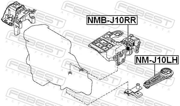 Mounting, automatic transmission NMB-J10RR - image 2