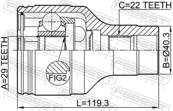 Joint Kit, drive shaft 0711-IGN29RH - image 2