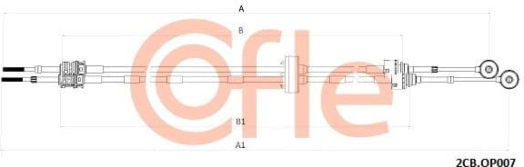 Cable Pull, manual transmission 92.2CB.OP009