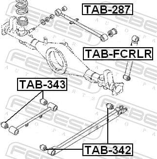 Mounting, control/trailing arm TAB-343 - image 2