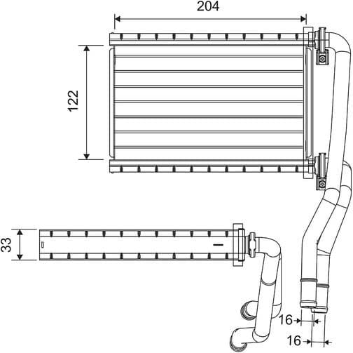 Heat Exchanger, interior heating 811535