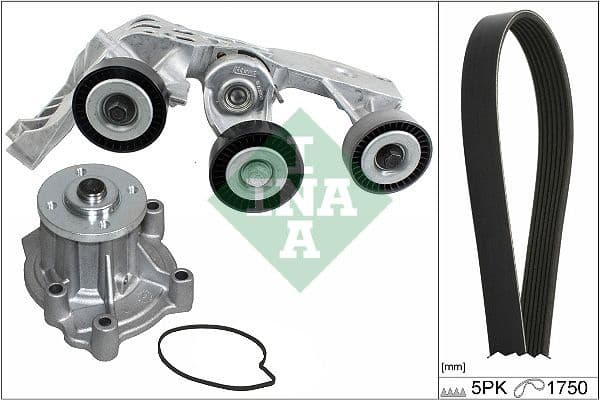 Water Pump + V-ribbed Belt Kit 529 0081 31