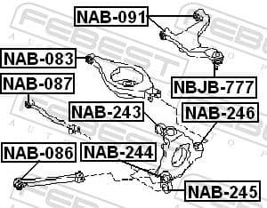Mounting, control/trailing arm NAB-087 - image 2
