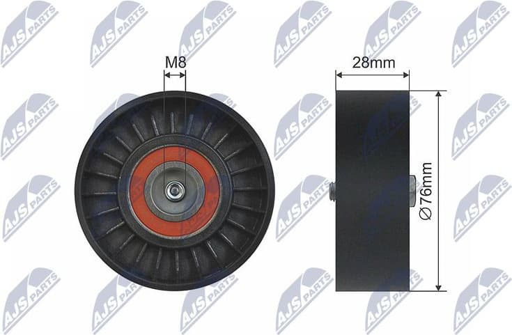 Tensioner Pulley, V-ribbed belt RNK-AU-009