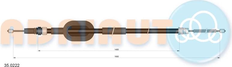 Cable Pull, parking brake 35.0222
