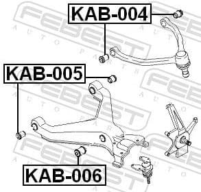 Mounting, control/trailing arm KAB-004 - image 2