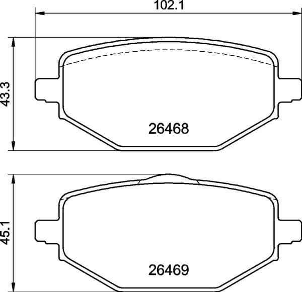 Brake Pad Set, disc brake PRIME LINE P 68 076