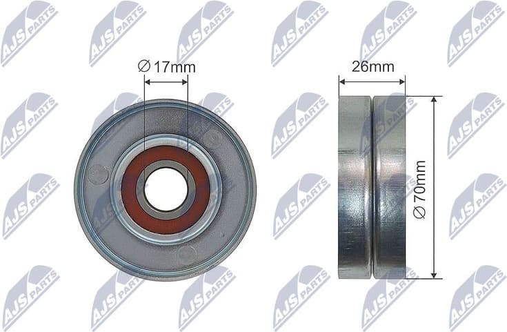 Tensioner Pulley, V-ribbed belt RNK-PL-031