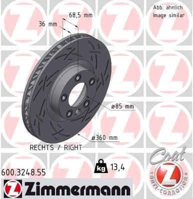 Brake Disc BLACK Z 600.3248.55