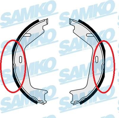 Brake shoes handbrake 81036