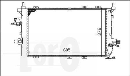 Radiator, engine cooling LORO 037-017-0069 - image 3