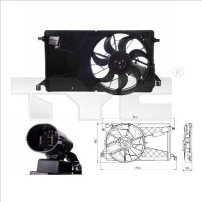 Fan, air conditioning condenser 8200001
