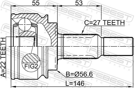 Joint Kit, drive shaft 2410-KANII - image 2
