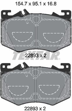 Brake Pad Set, disc brake 2289301