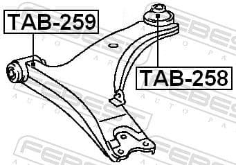 Mounting, control/trailing arm TAB-259 - image 2