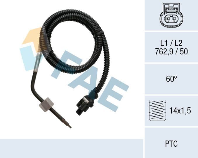 Sensor, exhaust gas temperature 68041