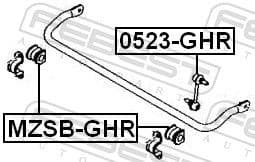 Link/Coupling Rod, stabiliser bar 0523-GHR - image 2