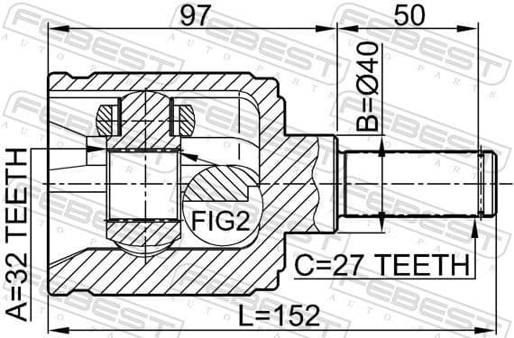 Joint Kit, drive shaft 0311-CFLH - image 2