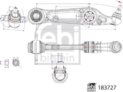 Control/Trailing Arm, wheel suspension 183727