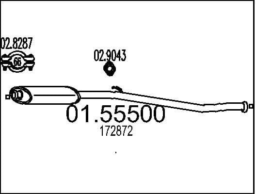 Centre Muffler 01.55500