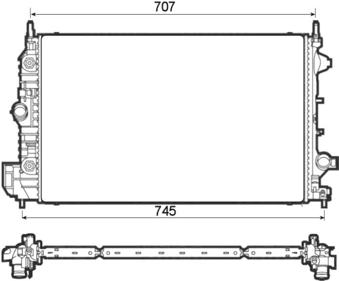 Radiator, engine cooling 53132